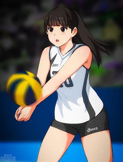 Volleyball Drawing Volleyball Anime Cool Anime Girl Kawaii Anime Girl Anime Art Girl Anime