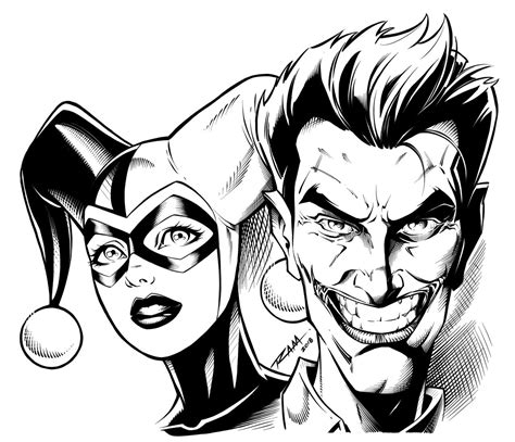 Joker And Harley Quinn Inks By Robertmarzullo On Deviantart
