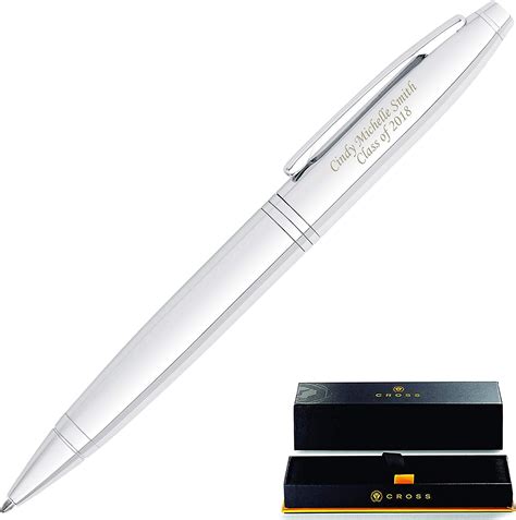 Personalized Cross Pen Engraved Cross Calais Ballpoint Pen Chrome
