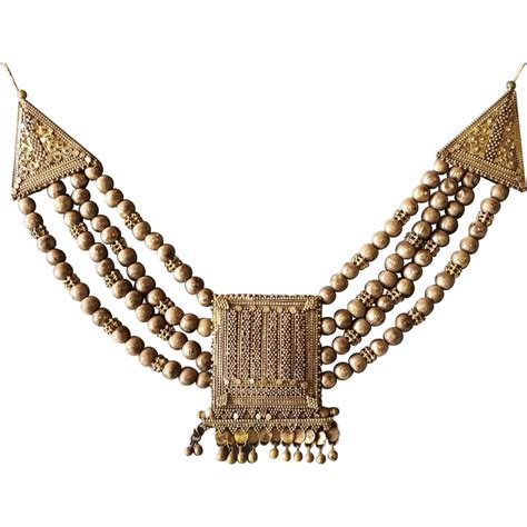 Antique Jewelry Yemenite Necklace Silver Filigree Yemen Brides Islamic