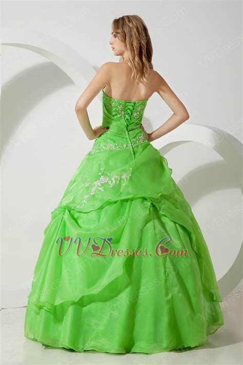 Zara lemon print white green yellow dress large a line. Lemon Green Quality La Quinceanera Dresses By Designer