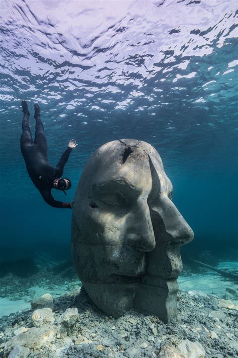 Jason Decaires Taylor Submerges Masks For Cannes Underwater Museum