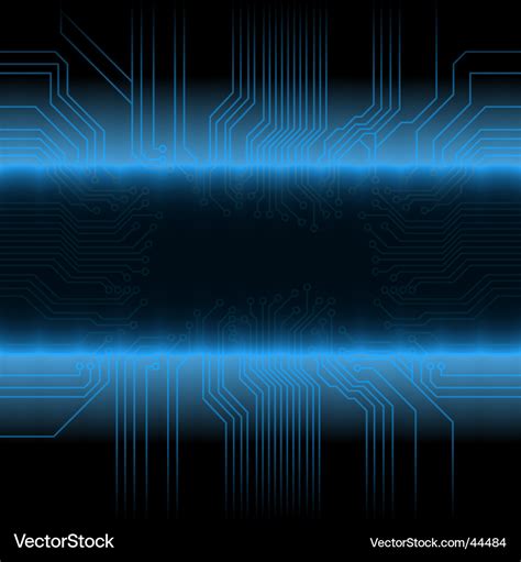 Glowing Circuitry Board Design Frame Royalty Free Vector