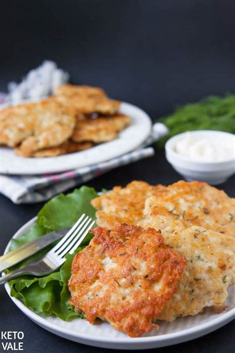 Keto Cheesy Chicken Fritters Low Carb Recipe Keto Vale