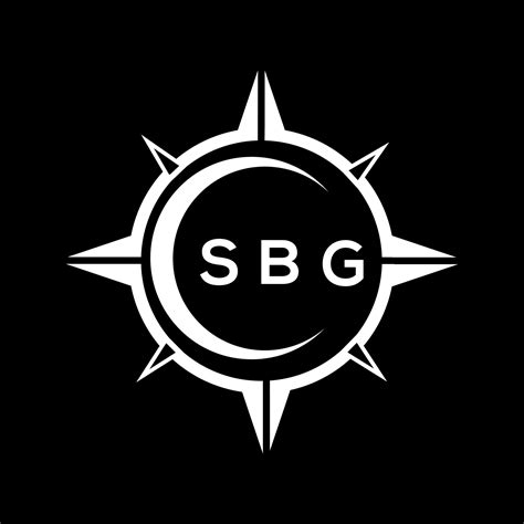 Sbg Resumen Tecnología Circulo Ajuste Logo Diseño En Negro Antecedentes