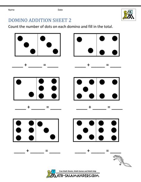 Addition Math Worksheets for Kindergarten