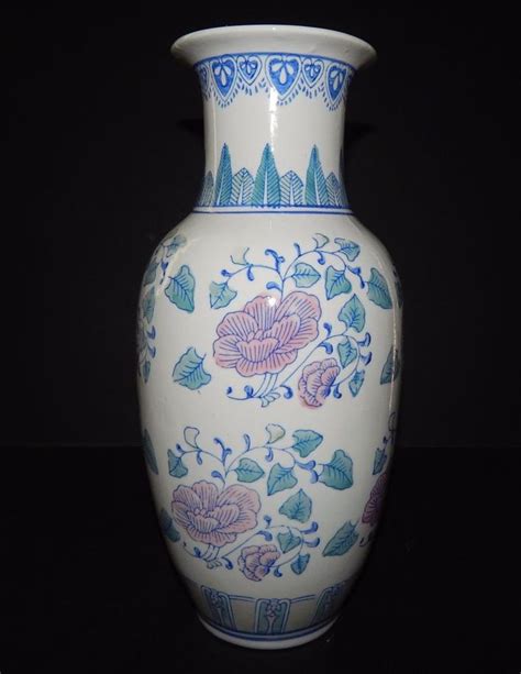 I have only scanned clothes but people have created the pattern on these clothes. Vase Porcelain Pastel Rose Flower Pattern Chinese 12" Pink ...