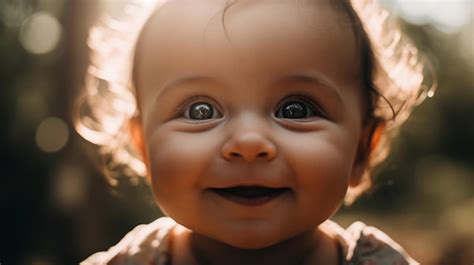 Premium Ai Image A Baby With A Big Smile On Her Face