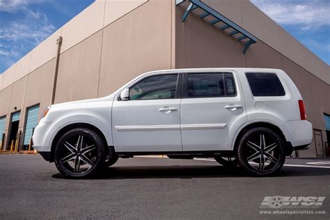 2014 Honda Pilot With 22 Mkw M106 In Machined Gloss Black Wheels
