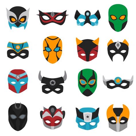 Free Vector Superhero Masks Set