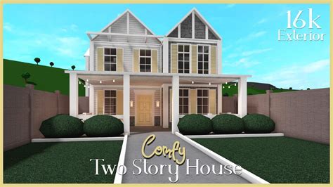 Bloxburg Cozy Roleplay Two Story Home Pt1 Exterior 16k House
