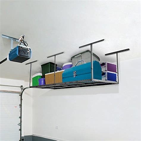 Fleximounts 4x8 Overhead Garage Storage Rack Adjustable Ceiling Garage