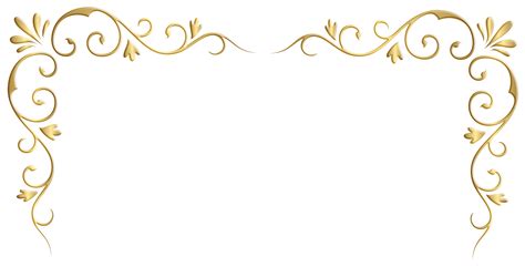 Gold Corner Decorative Transparent Image | Gallery Yopriceville - High