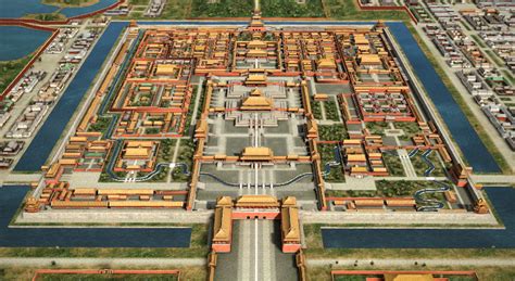 The Forbidden City Beijing 17th Century 3d Scene Mozaik Digital