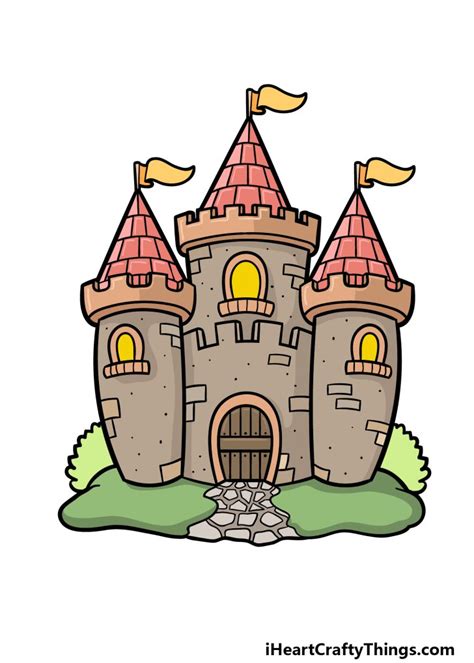 Cartoon Castle Drawing How To Draw A Cartoon Castle Step By Step