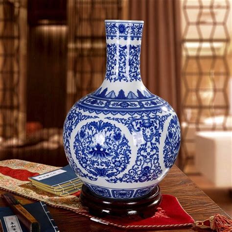 Luxury Jingdezhen Antique Porcelain Enamel Globular Vase Big Floor Vase