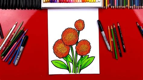 Jouez à pom pom cheerleader coloring, le jeu en ligne gratuit sur y8.com ! How To Draw A Dahlia Pom Pom | Art for kids hub, Art for ...