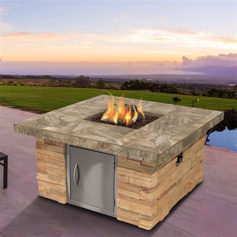 Maybe you would like to learn more about one of these? Cal Flame Stone Veneer Steel Propane/Natural Gas Fire Pit ...