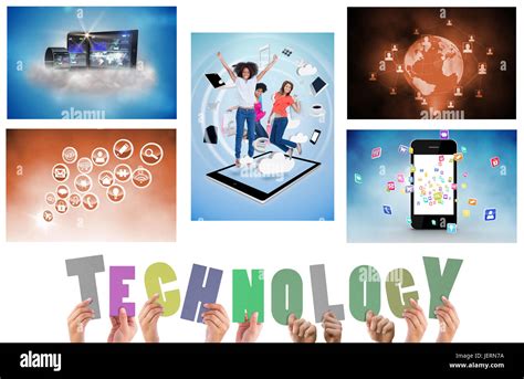 Collage Of Technology Devices Stock Photo Alamy