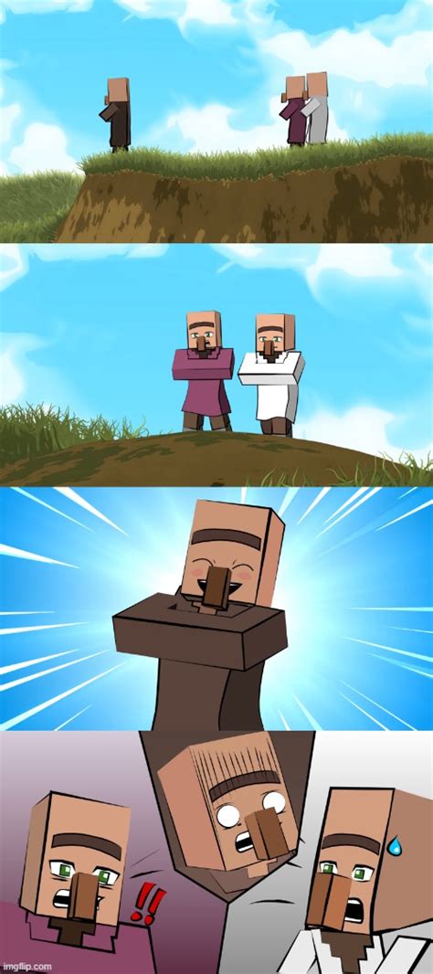 Element Animation Minecraft Villager But Anime Blank Template Imgflip