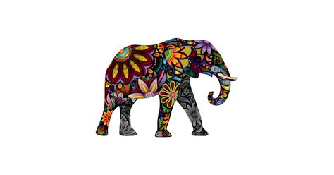 Colorful Elephant In Patterned Design Elephants T Shirt Teepublic
