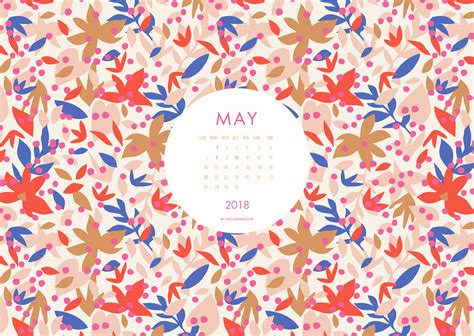 Floral Le Calendrier De Mai 2018 Mellemimijolie