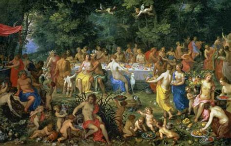 The Feast of the Gods - Hendrik van the Elder Balen riproduzione