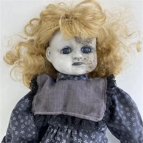 Vintage Creepy Doll Horror Mae Zombie Ghost Girl Halloween Haunted