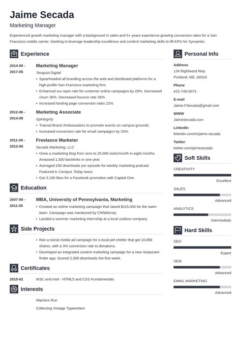 The Best Marketing Resume Examples Template For 2024