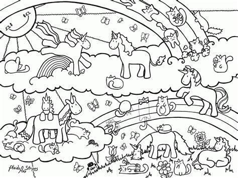 Click on the button below each image to be taken to each individual rainbow's download page. Cartoon Unicorn Coloring Pages Cute - Coloring Home