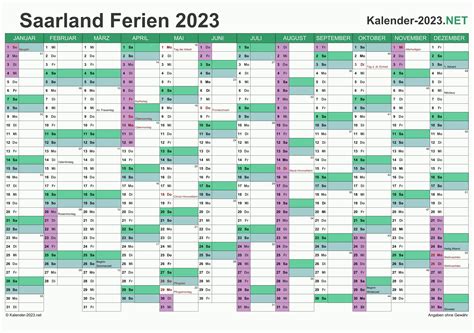 Ferien Saarland 2023 Ferienkalender And Übersicht