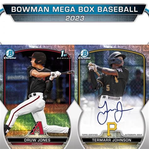 2023 Bowman Mega Box Baseball Checklist Chrome Info Boxes