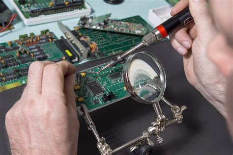 Repair Of Electronic Devices In The Workshop Recycling Of Electronic