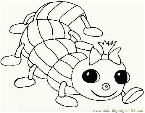 Printable coloring page for kindergarten and preschool. Worm
