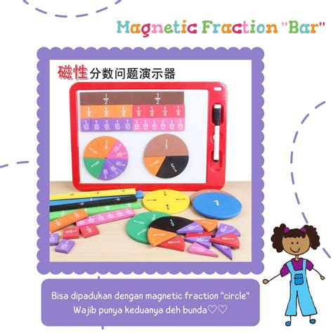 Jual Alat Peraga Montessori Matematika Pecahan Pie Magnetic Fraction Bar Shopee Indonesia