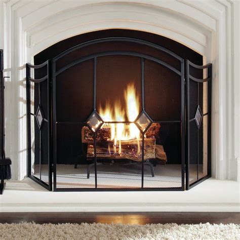 Pleasant Hearth Diamond 3 Panel Steel Fireplace Screen And Reviews