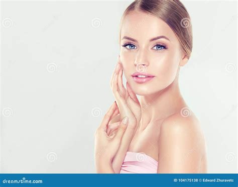 Woman With Clean Perfect Skin Beauty Model Portrait With Natural Nude