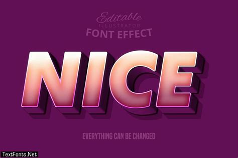 Strong Bold 3d Font Effect Cartoon Text Style Template 695146
