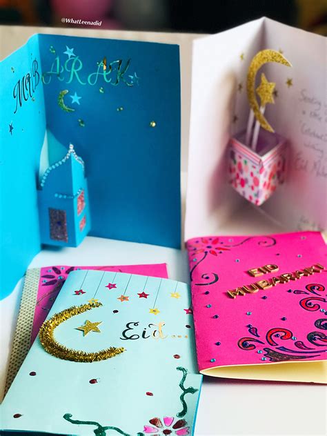 Beautiful handmade eid card idea.in this video, i am going to show you special cards making at home.please like the video, if you liked the card. Handmade Pop up Eid Cards | Eid cards, Cards handmade, Cards