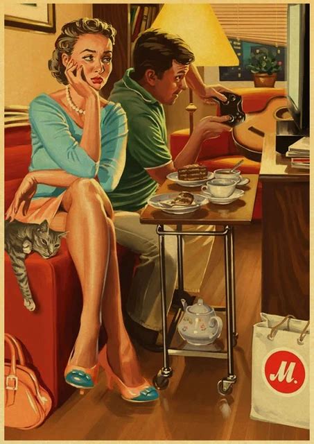 Buy World War Ii Red Pin Up Girls Ussr Soviet Vintage Kraft Paper Retro Poster