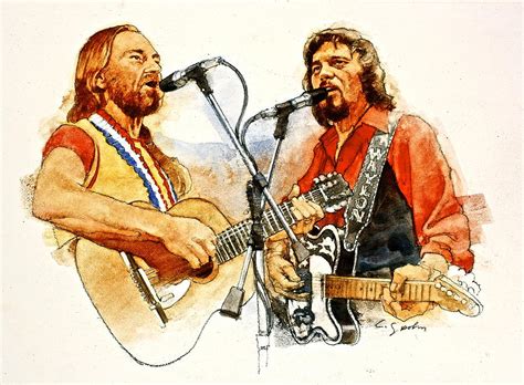 They also teamed up to remake the classic western stagecoach (1939) as a tv movie ( stagecoach (1986)). Its Country - 7 Waylon Jennings Willie Nelson Painting by ...