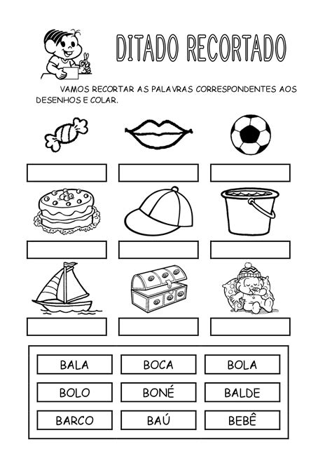 Mundo MÁgico Da AlfabetizaÇÃo Ditado Recortado