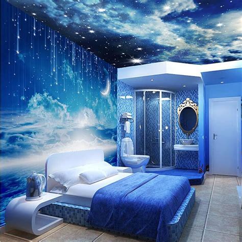 20+ kid's space themed bedroom design ideas. night sky wall painting - Google Search | Space themed ...