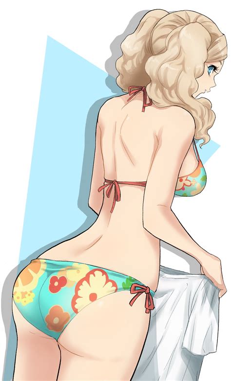Rule 34 Ann Takamaki Ass Big Ass Big Breasts Bikini Blonde Hair Blue