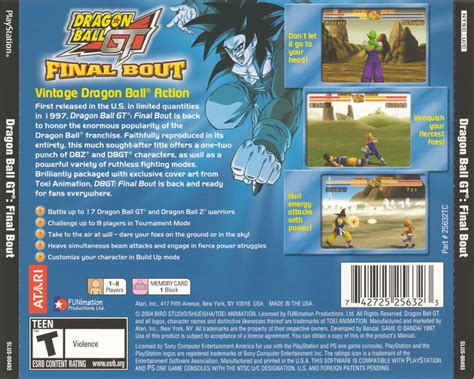 (adult) goku *these characters are based on the dragon ball z tv. Dragon Ball GT Final Bout PSX cover