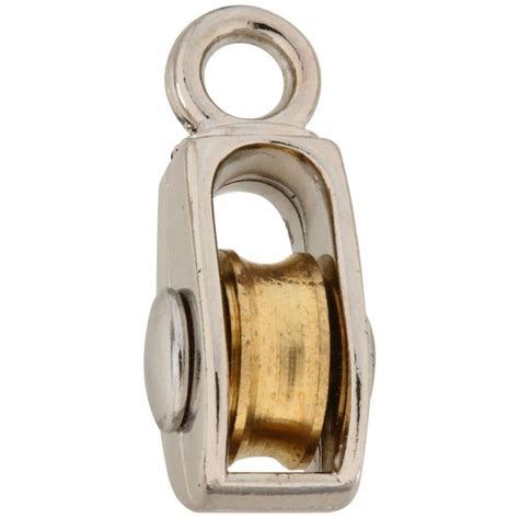 National Hardware 12 In Swivel Single Pulley In Nickel 3201bc 12 Sgl