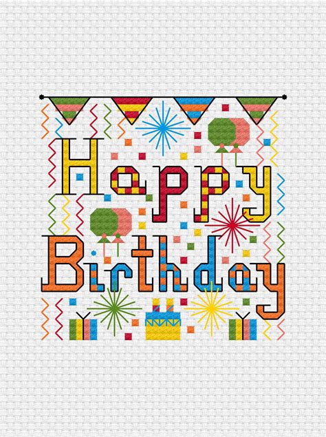 Birthday Wall Th Birthday Cards Bday Cards Happy Birthday Messages Cross Stitch Cards