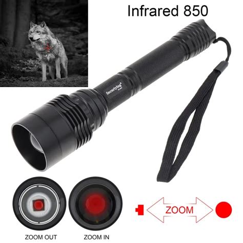 Securitying Infrared Flashlight 10w Ir 850nm T50 Led Zoomable Night