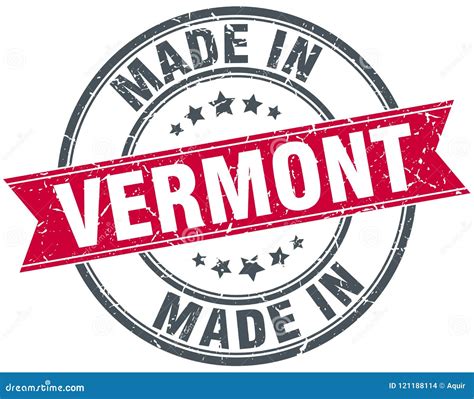 Made In Vermont Stamp Stock Vector Illustration Of Sign 121188114