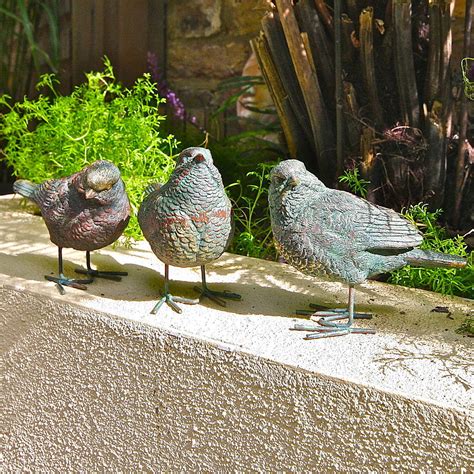 Are birds good for garden. three little bird garden sculptures by london garden ...
